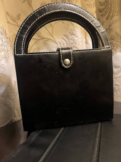 Pure Imported Leather Make up Bag