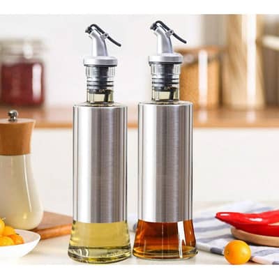 Oil And Vinegar Bottle 300 ML Steel Glass