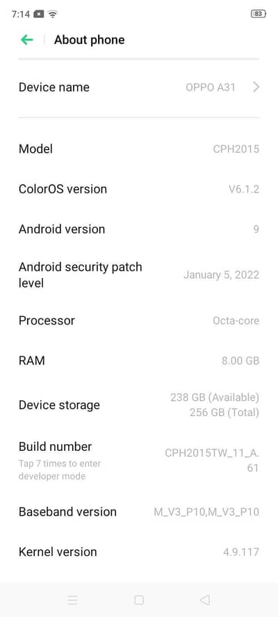 OPPO A31
