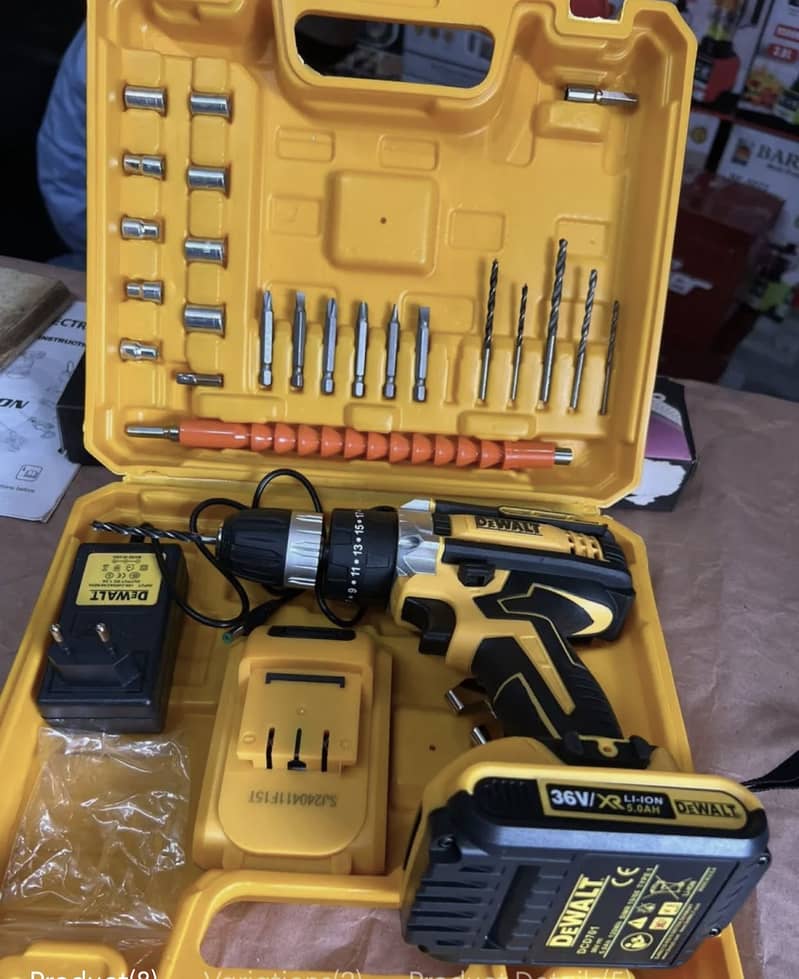 Cordless Drill machine | rechargeable Drill machine| With multiplehead 1