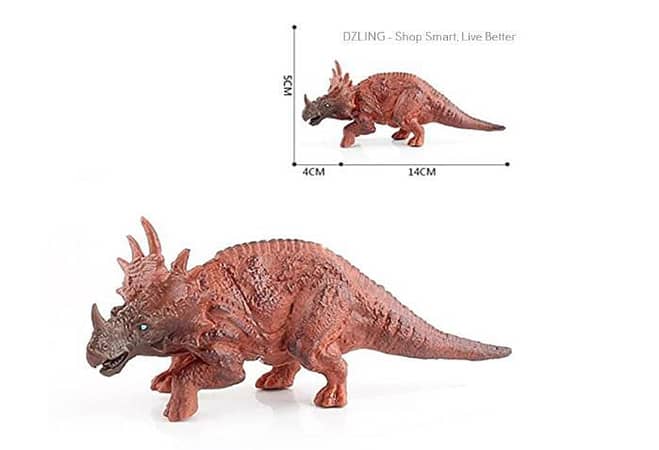 Realistic Styracosaurus Dinosaur Model Action Figure Toy for Kids - Mini Plastic Prehistoric Animal Figure R5948