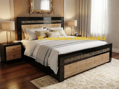 Double bed / bed set / wooden bed / bed / Furniture / king size bed