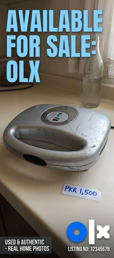 FOR SALE: 'USED BUT TRUE' VINTAGE-STYLE Sandwich Maker