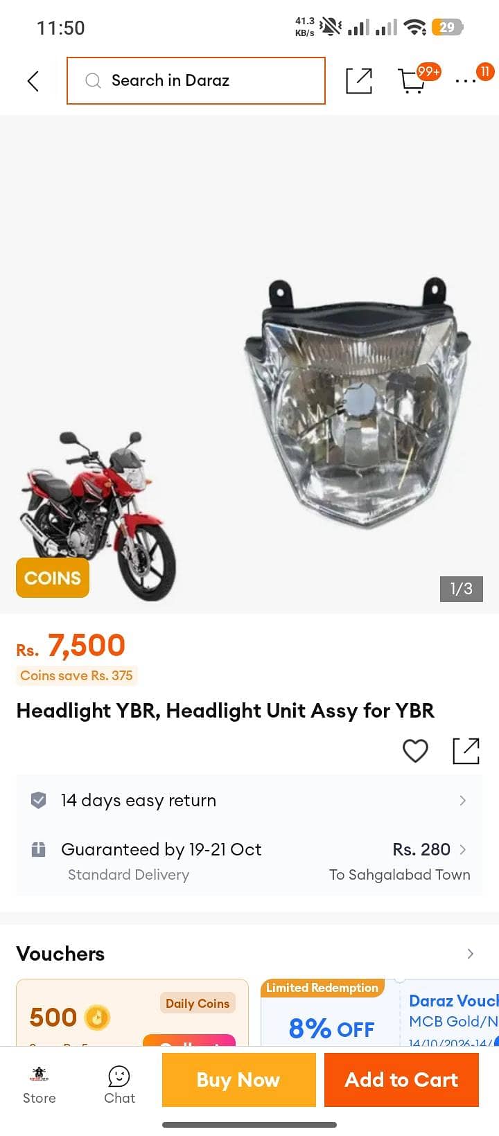 Ybr full headlight 4