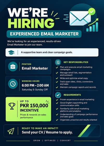 Email Marketing Staff Required