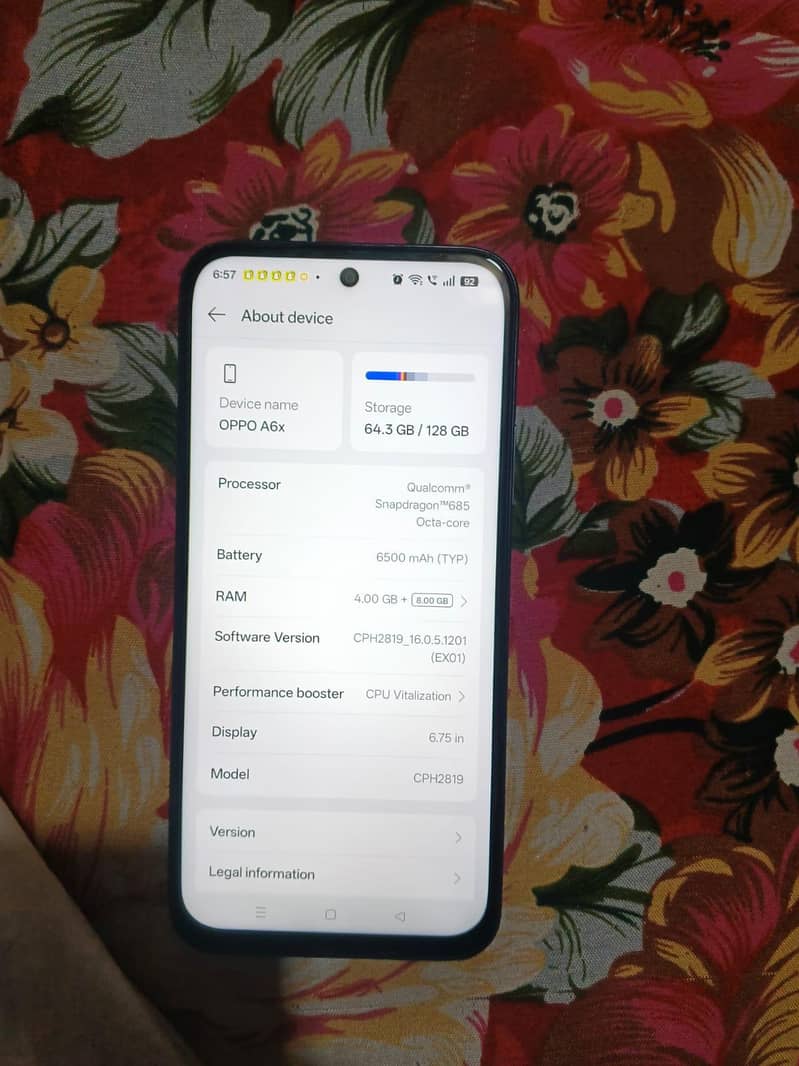 OPPO A6x 0