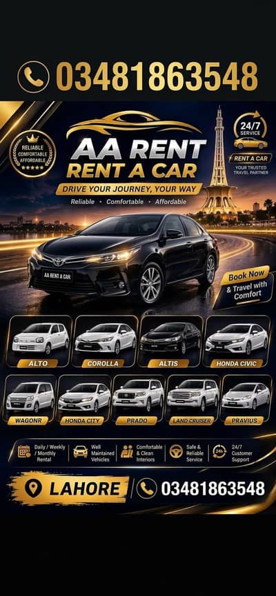 Car Rental Lahore Rental a Car Lahore Self Drive & With Driver