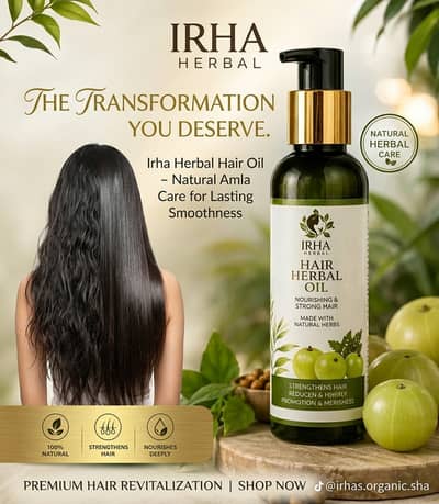 IRHA Herbal Oil | Natural Herbs for Stronger & Healthier Hair
