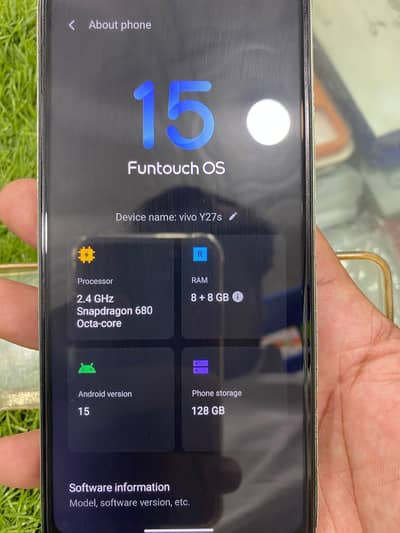 VIVO Y27S (OFFICIAL PTA APPROVED) 128gb rom / ram -  8+8