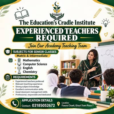Female Teachers Required | School Teaching Jobs | Ghauri Town