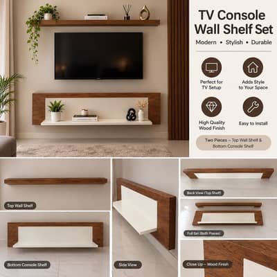 Wall-Mounted TV Console for Sale – Excellent Condition