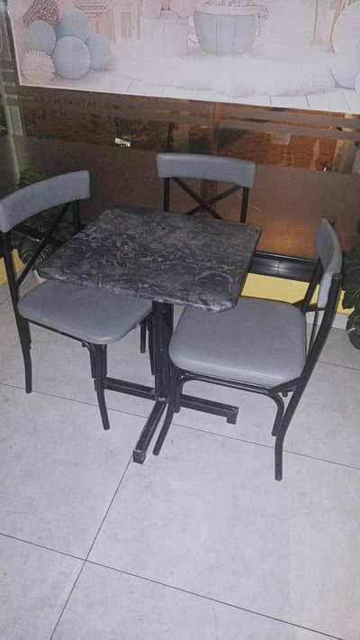 Restaurant / Cafe Furniture Set - Marble Table & Chairs