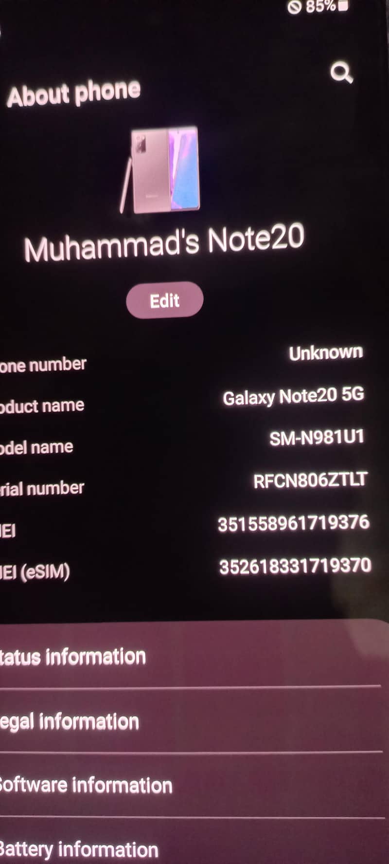 Samsung Mobile Note 20 1