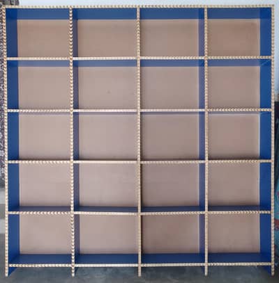 Blue Display Rack/Almari (Size 6/6 feet) 20 Compartment