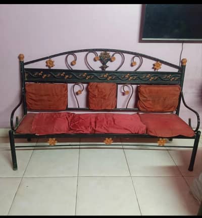 3 seater iron sofa