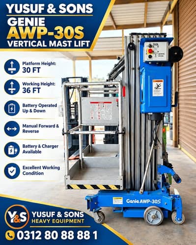 36 Ft Genie Vertical Mast Man Lift for Sale | All Pakistan Delivery
