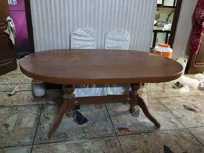 Dining Table for sale Urgent with chair covers