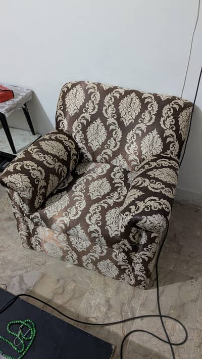 sofa set dark brown color