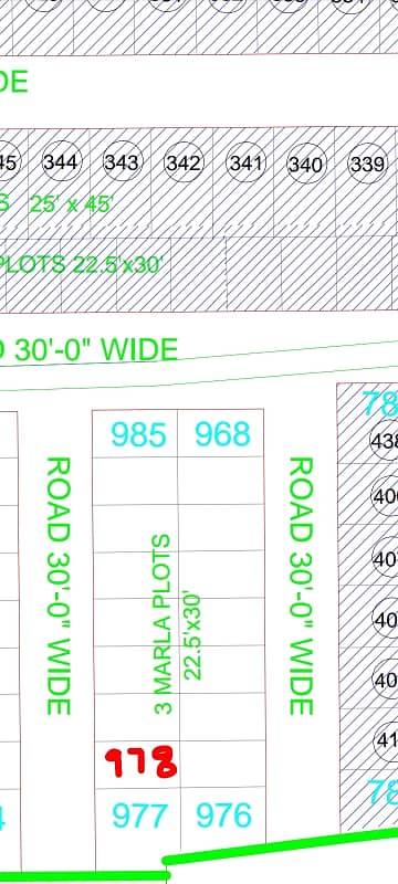 3 Marla plot for sale in Bilal block