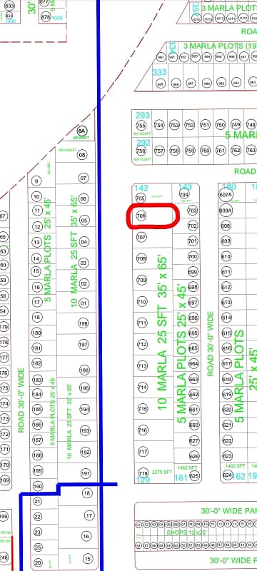 10 Marla plot for sale in Bilal block