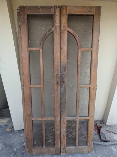 WOODEN DOOR WITH JALI FOR SALE