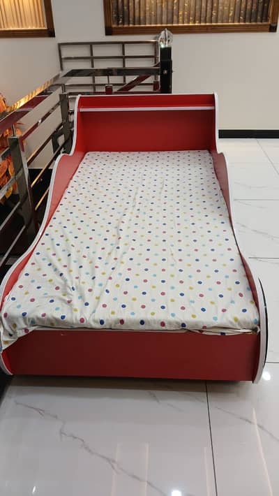 Kid’s Car Shaped Bed + Mattress