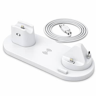 6 in 1 wireless and wired doc for mobile, earbuds,smart watches
