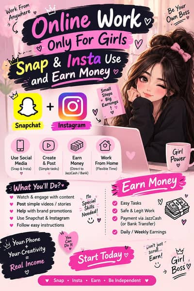 Online Work only for girls