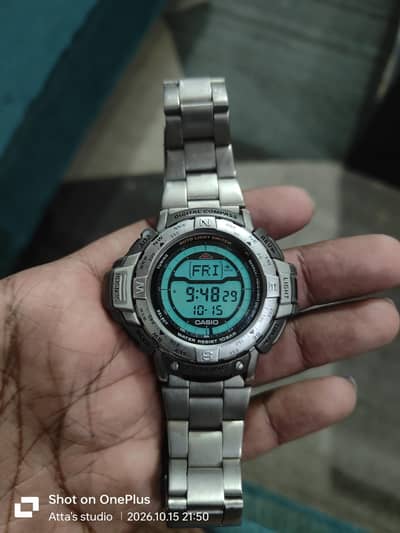 vintage casio protrek sensor watch prt-350 compass working
