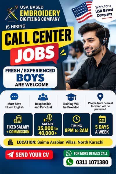 Sales person required for Embroidery Digitizing campaign in US
