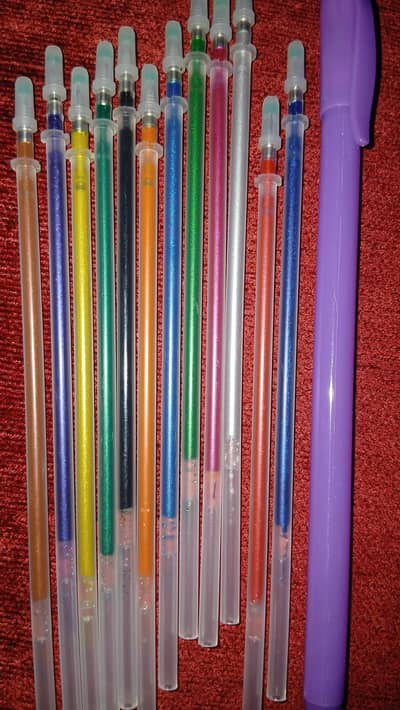 12 Colours Glitter Pens Set - Art & Crafts