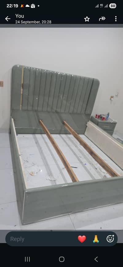 Green king size bed