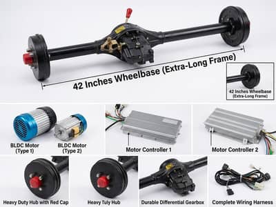 Electric Rickshaw Heavy Kit 2500W - 42" Track Width
