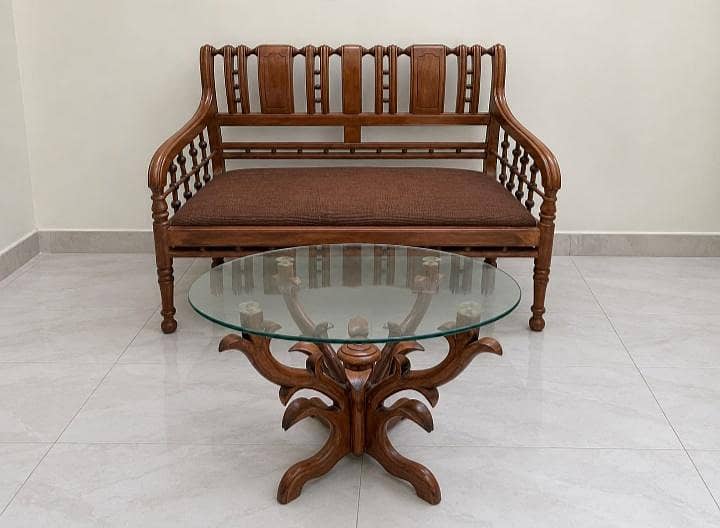 2 seater sofa & coffee table 1