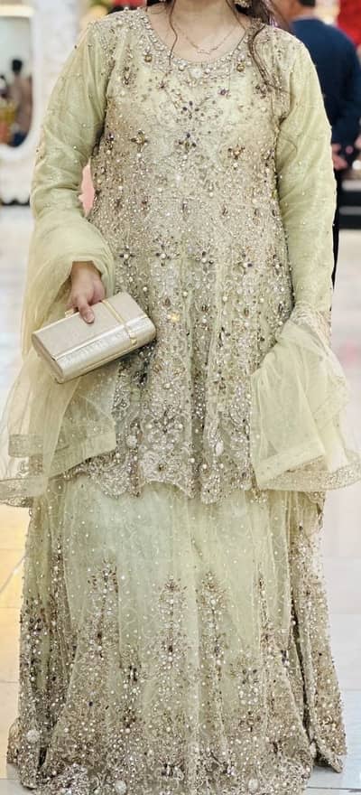 Bridal wear lehnga, tail shirt with attached inner, Dupta, Trousers