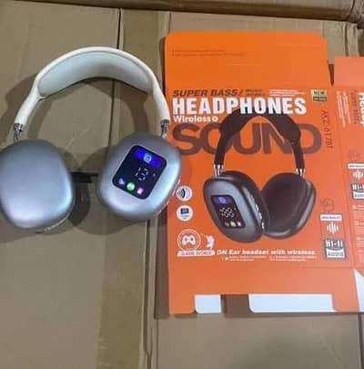 AKZ 617BT Wireless Super Bass Headphones with LED Display