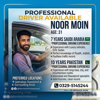 I am professional driver I want job