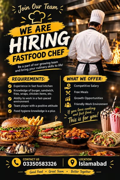 hiring fast food chef