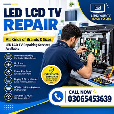 TCL,Sony, Samsung & all Brand of LED Repairing