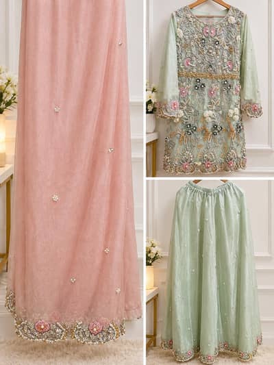 70k wala walima dress hand made work