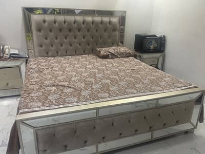 Bed and Sidetable without matress