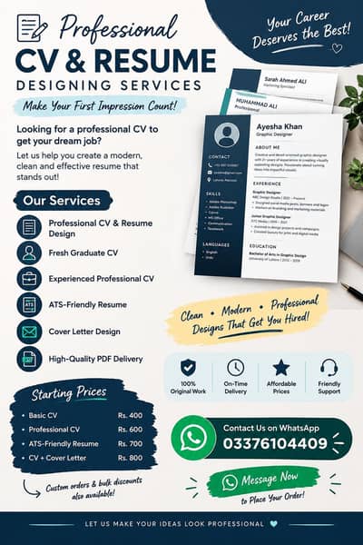 Professional CV & Resume Designing Service