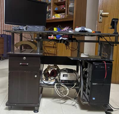 Gaming Table with extra storage and a glass top with design only table