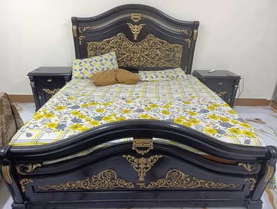 pure wooden bed
