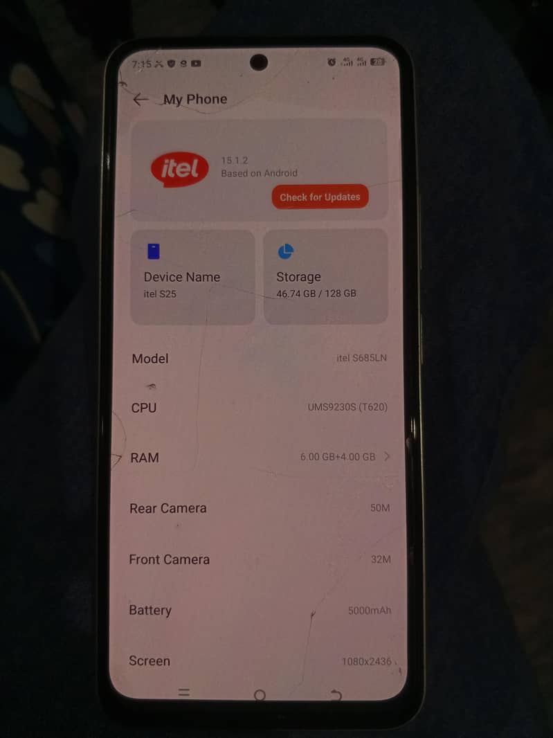 Itel S25 like new 1
