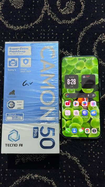 Techno Camon 50 pro 8+8/256 For sale 10/10  lush condition