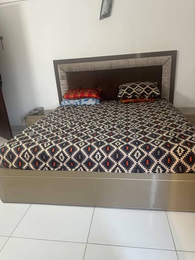 bed with mattress