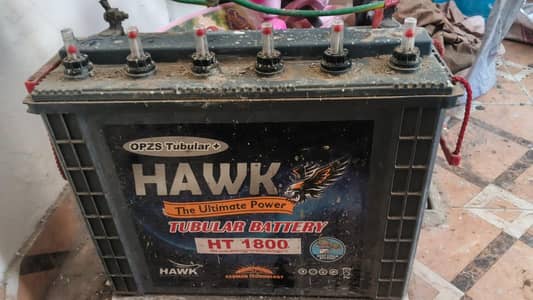 HAWK HT 1800 OPZS Tubular Battery for Sale–Used Rs 45,000|Karachi