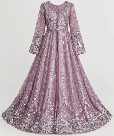 beautiful purple embroidered maxi for sale