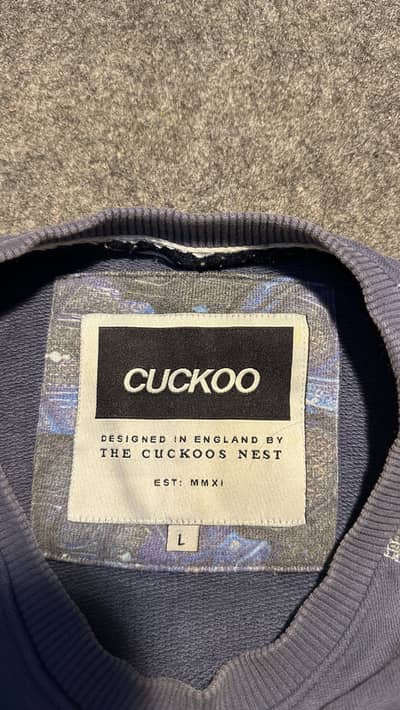 Cuckoo sweat shirt made in england